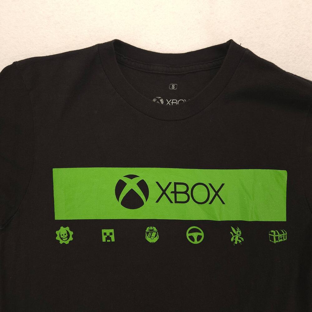 Xbox Casual Crew Neck Short Sleeve Graphic Shirt Mens Size Small S Black